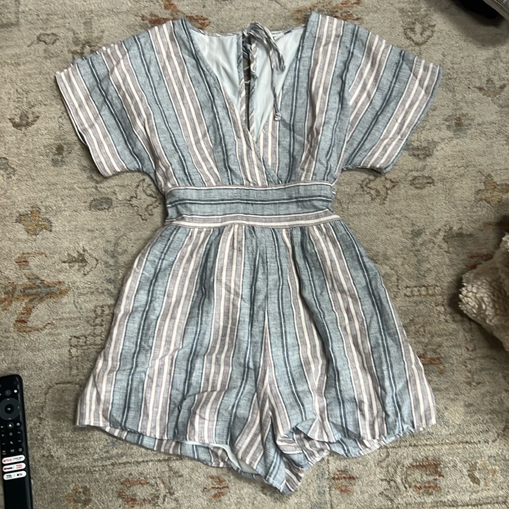 American eagle romper, tie cinched waist